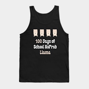 100 Days of School NoProb Llama Tank Top